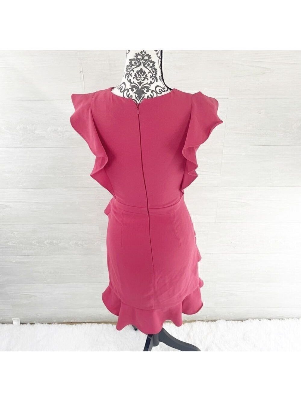 Anthropologie ML Monique Lhuillier Asymmetrical Ruffle Dress - Picture 8 of 10